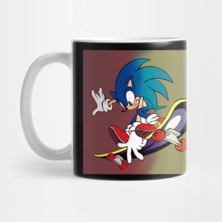 the red yellow of sonic skate Mug